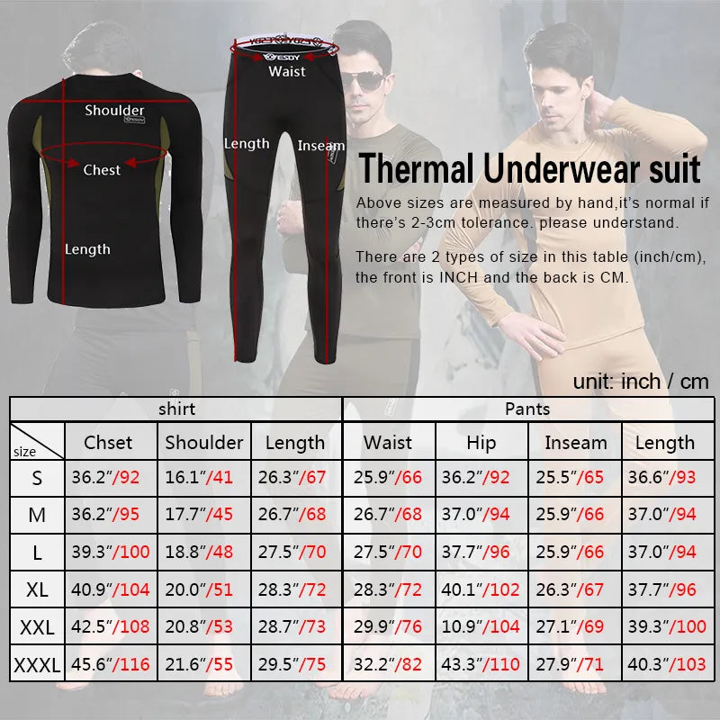 Fleece Thermal Underwear Set