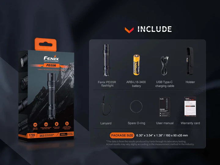FENIX PD35R RECHARGEABLE FLASHLIGHT