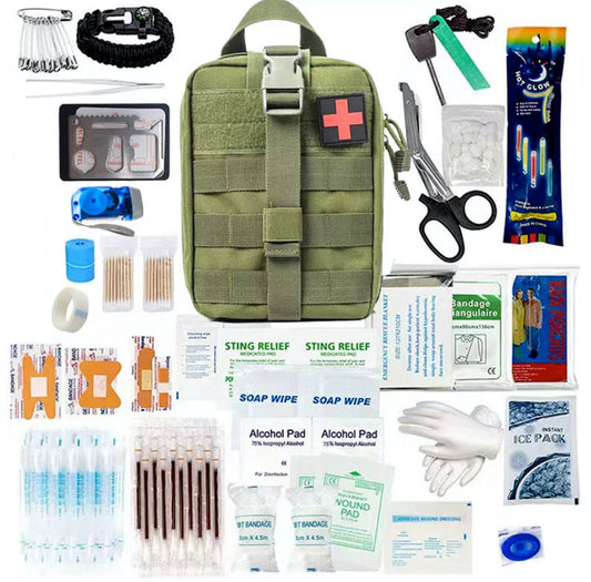 First Aid Molle Pouch EMT Pouch Detachable Tactical Medical Bag (Filled)