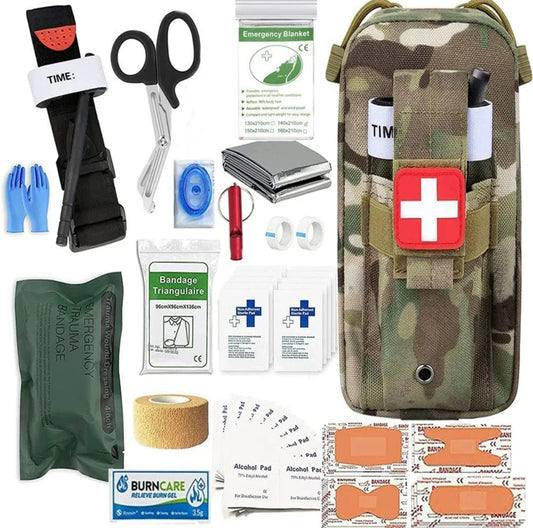 Tactical IFAK Medical Trauma Kit with Tourniquet (Filled)