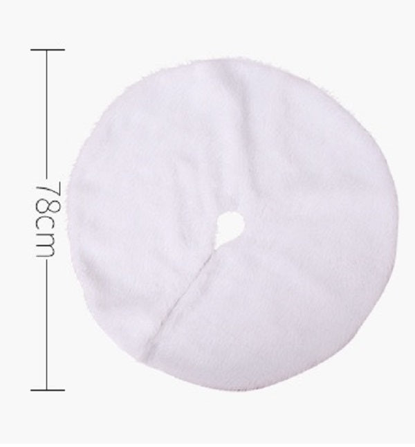 Hot Sale Faux Fur Snowy White Christmas Tree Skirt Xmas Tree Skirt Plush Christmas Tree Cover Mat