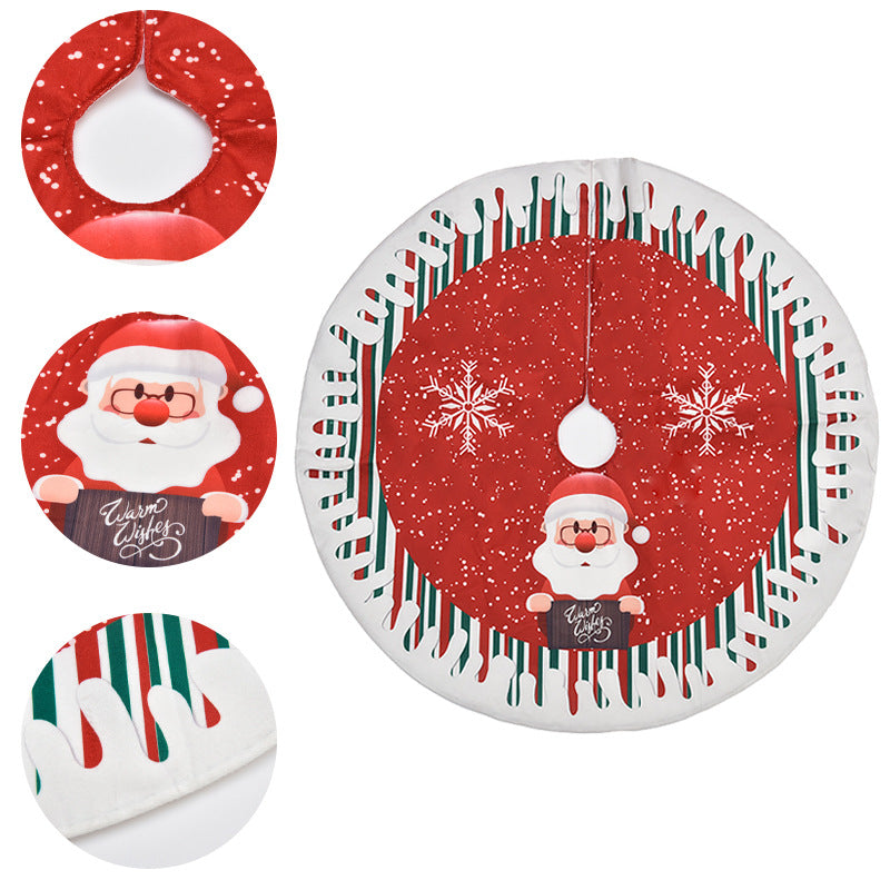 Christmas Tree Skirt Christmas Tree Mat Christmas New Year Ornaments Christmas New Year Decorations Used at Home Hotel Store Decor 78cm
