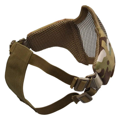 Tactical Face Masks Adjustable Half Face Mask Steel Mesh Tactical Lower Face Mask 3604