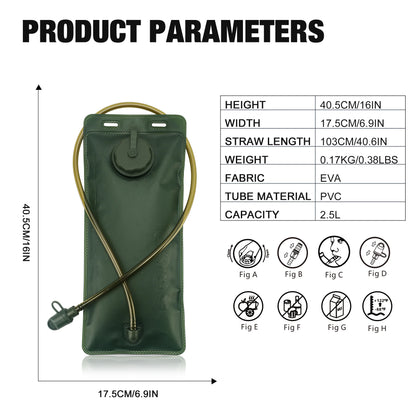 Mardingtop Hydration Bladder, 2.5 Liter Leak Proof Water Bladder