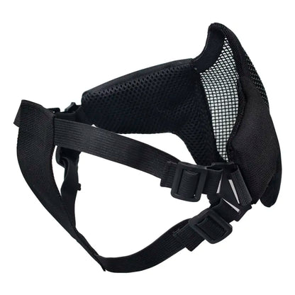 Tactical Face Masks Adjustable Half Face Mask Steel Mesh Tactical Lower Face Mask 3604