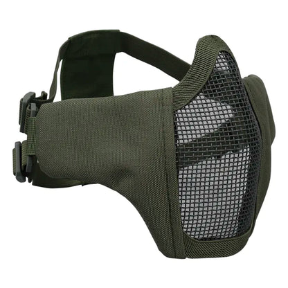 Tactical Face Masks Adjustable Half Face Mask Steel Mesh Tactical Lower Face Mask 3604