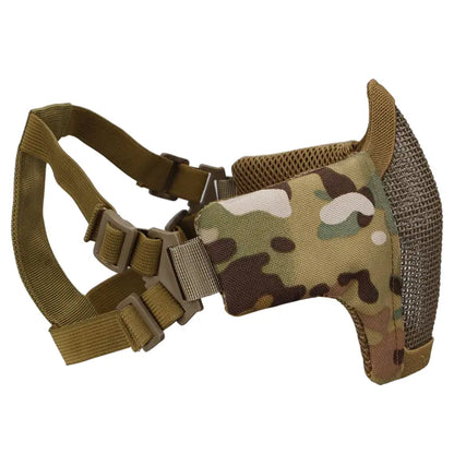 Tactical Face Masks Adjustable Half Face Mask Steel Mesh Tactical Lower Face Mask 3604