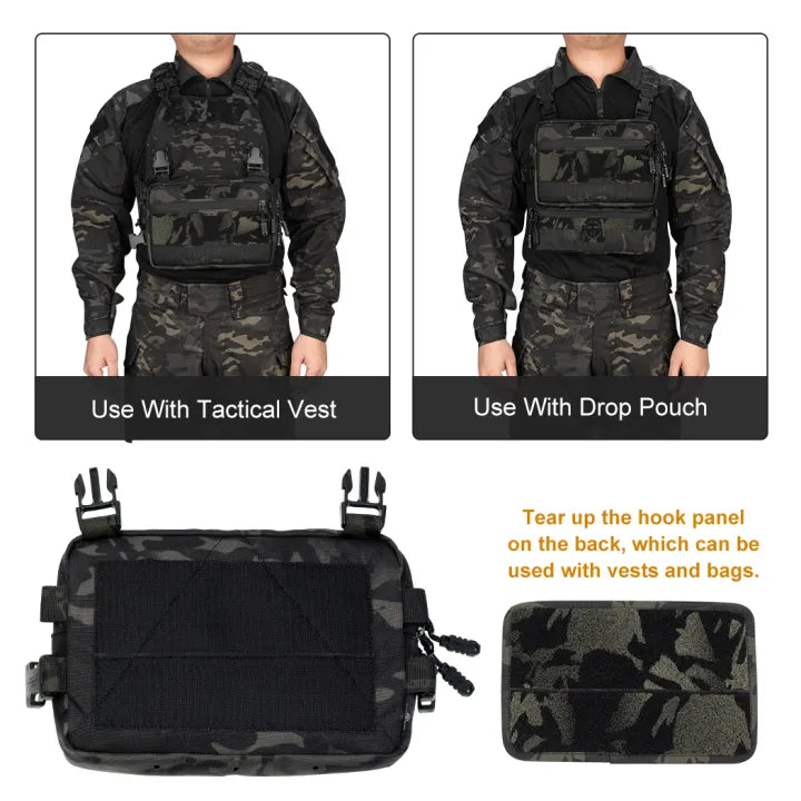 TOPTACPRO Tatcical Chest Rig Bag Chest Recon Bag MOLLE 8511