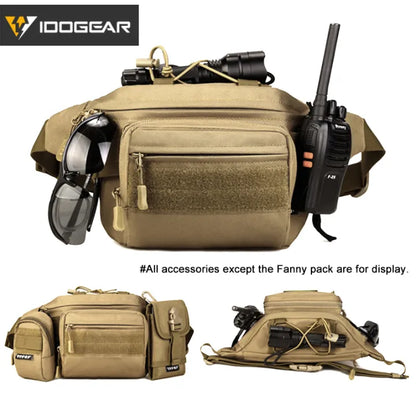 IDOGEAR Tactical Fanny Pack Waist Bag Camo Waist Pack Gear Tactical Pouch 3544