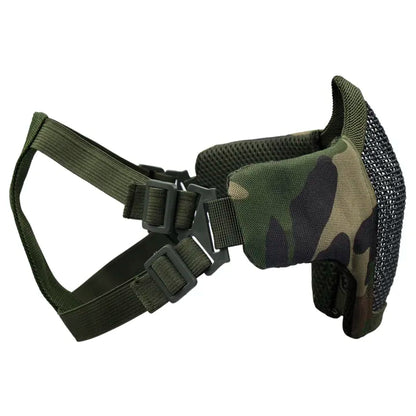 Tactical Face Masks Adjustable Half Face Mask Steel Mesh Tactical Lower Face Mask 3604