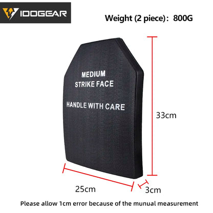 IDOGEAR Dummy Ballistic Plates For AVS JPC Vest Tactical Plate Carrier Plastic Plate Combat Gear 1 piece 2774