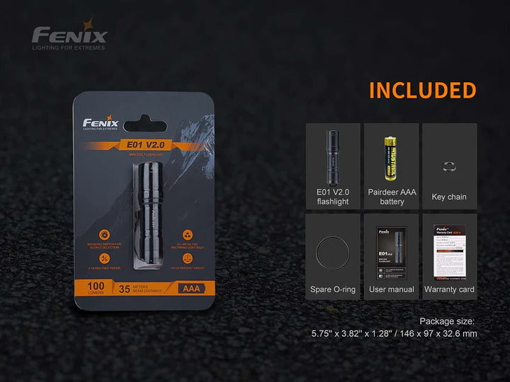 FENIX E01 V2.0 AAA FLASHLIGHT