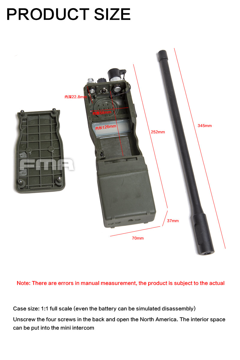 FMA PRC-152 Dummy Radio Case BK/DE/OD TB999