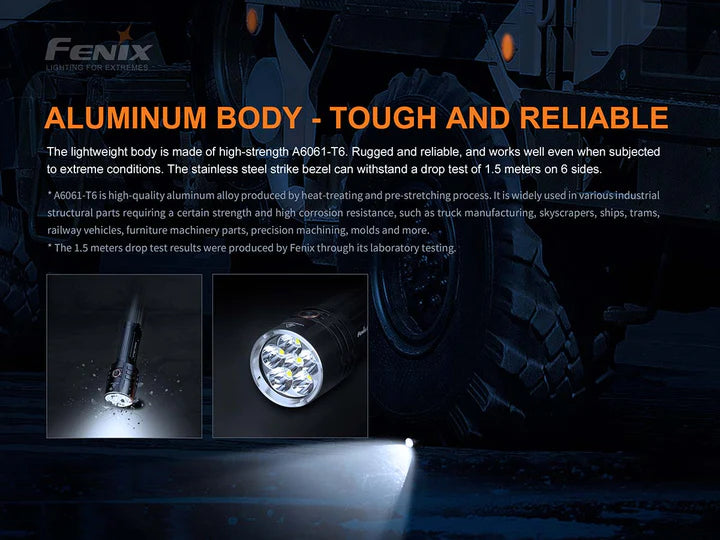 FENIX LR35R RECHARGEABLE FLASHLIGHT - 10000 LUMENS