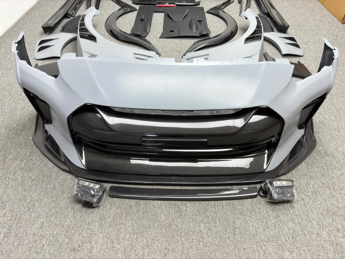 Half Glossy Carbon Fiber Top Secret Style Body Kit for Nissan R35 GTR 2008-2022