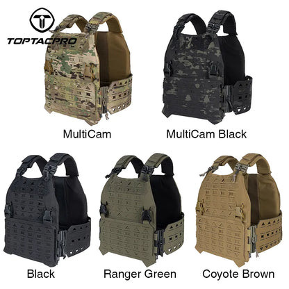 TOPTACPRO Tactical Vest, Magnetic Suction Quick Release Tactical Plate Carrier