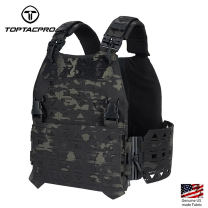 TOPTACPRO Tactical Vest, Magnetic Suction Quick Release Tactical Plate Carrier