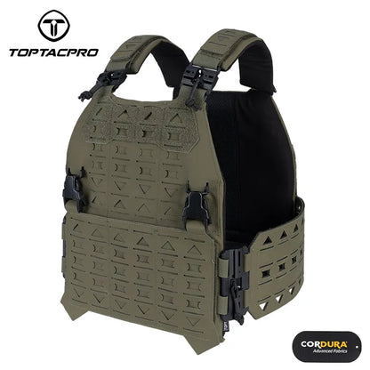 TOPTACPRO Tactical Vest, Magnetic Suction Quick Release Tactical Plate Carrier