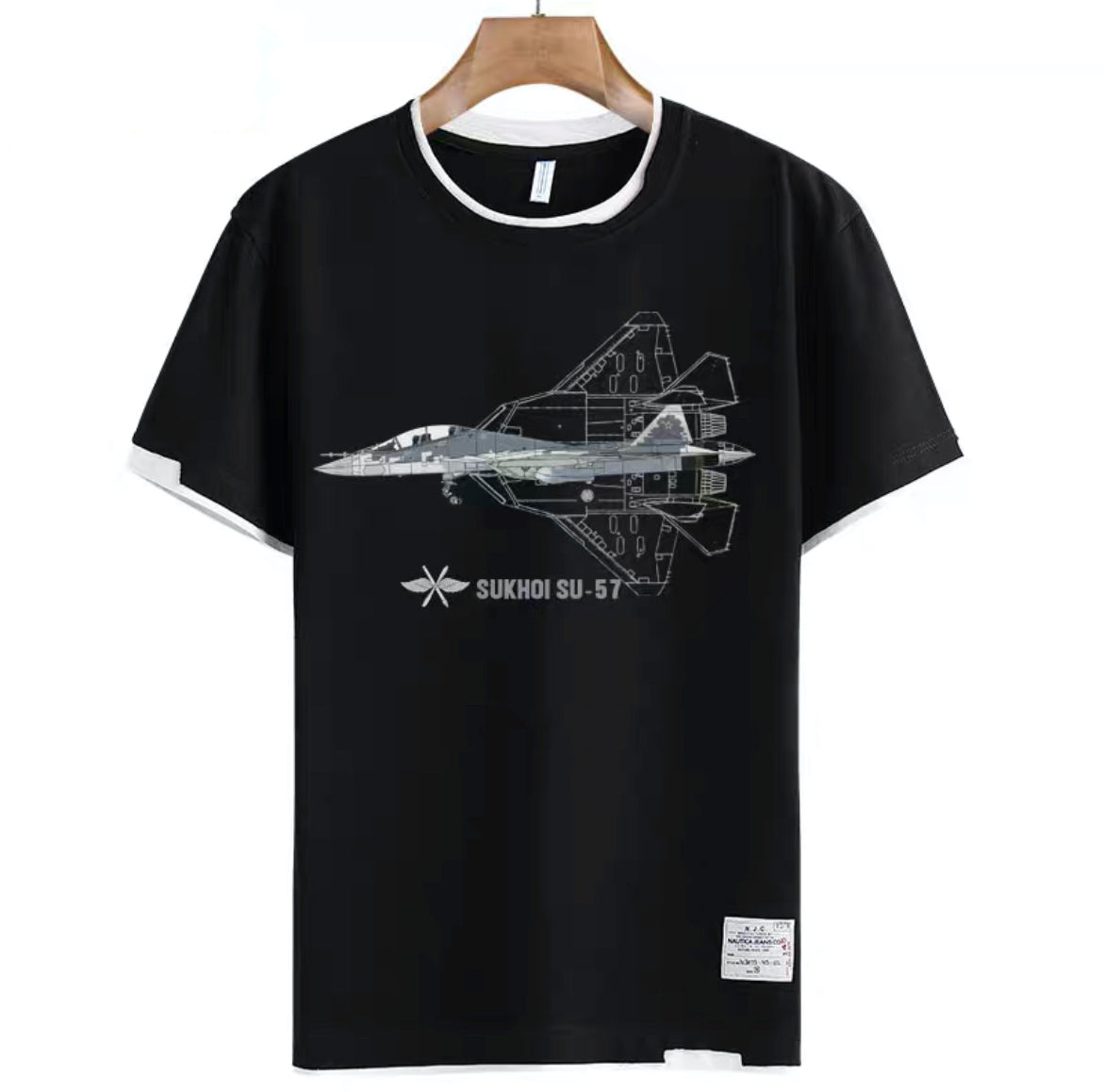 Sukhoi Su-57 Graphics Short Sleeve T-Shirt