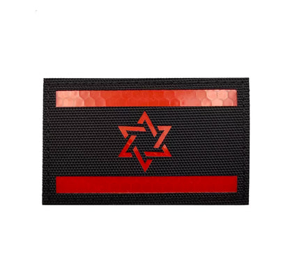 Israel Flag Tactical Military Armband Patch Embroidered Moral Jewish Star of David Sew On Israeli National Emblem Country's Flag Patches (White)