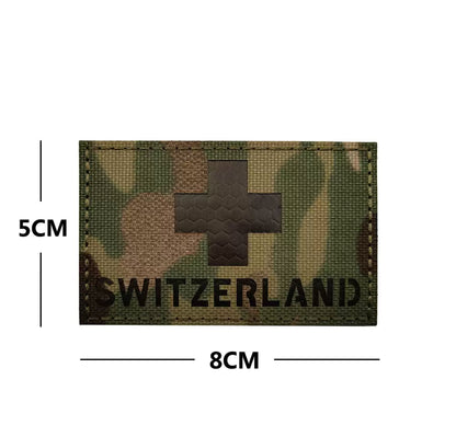 Infrared IR Flag Patch Tactical Vest Patch Hook-Fastener Backing