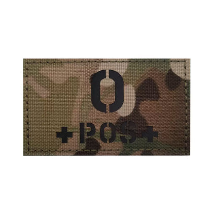 Reflective IR fabric blood type A+B+AB+O+ tactical morale badge Velcro armband backpack patch badge