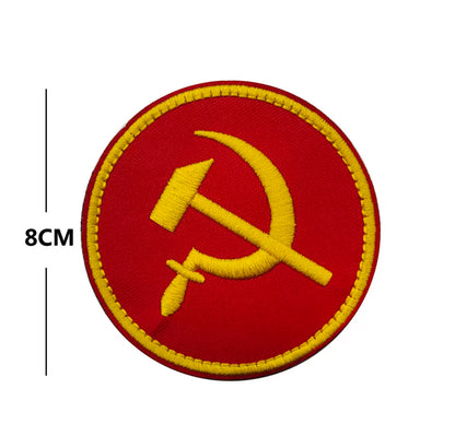 Soviet Union CCCP Flag Embroidered USSR Patch Communism Party Embroidered Tactical Military Patch Hook and Loop Backing