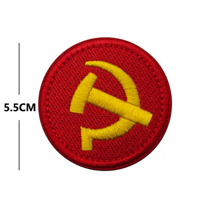 Soviet Union CCCP Flag Embroidered USSR Patch Communism Party Embroidered Tactical Military Patch Hook and Loop Backing