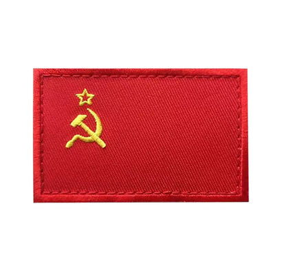 Soviet Union CCCP Flag Embroidered USSR Patch Communism Party Embroidered Tactical Military Patch Hook and Loop Backing