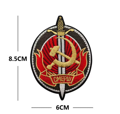 Soviet Union CCCP Flag Embroidered USSR Patch Communism Party Embroidered Tactical Military Patch Hook and Loop Backing