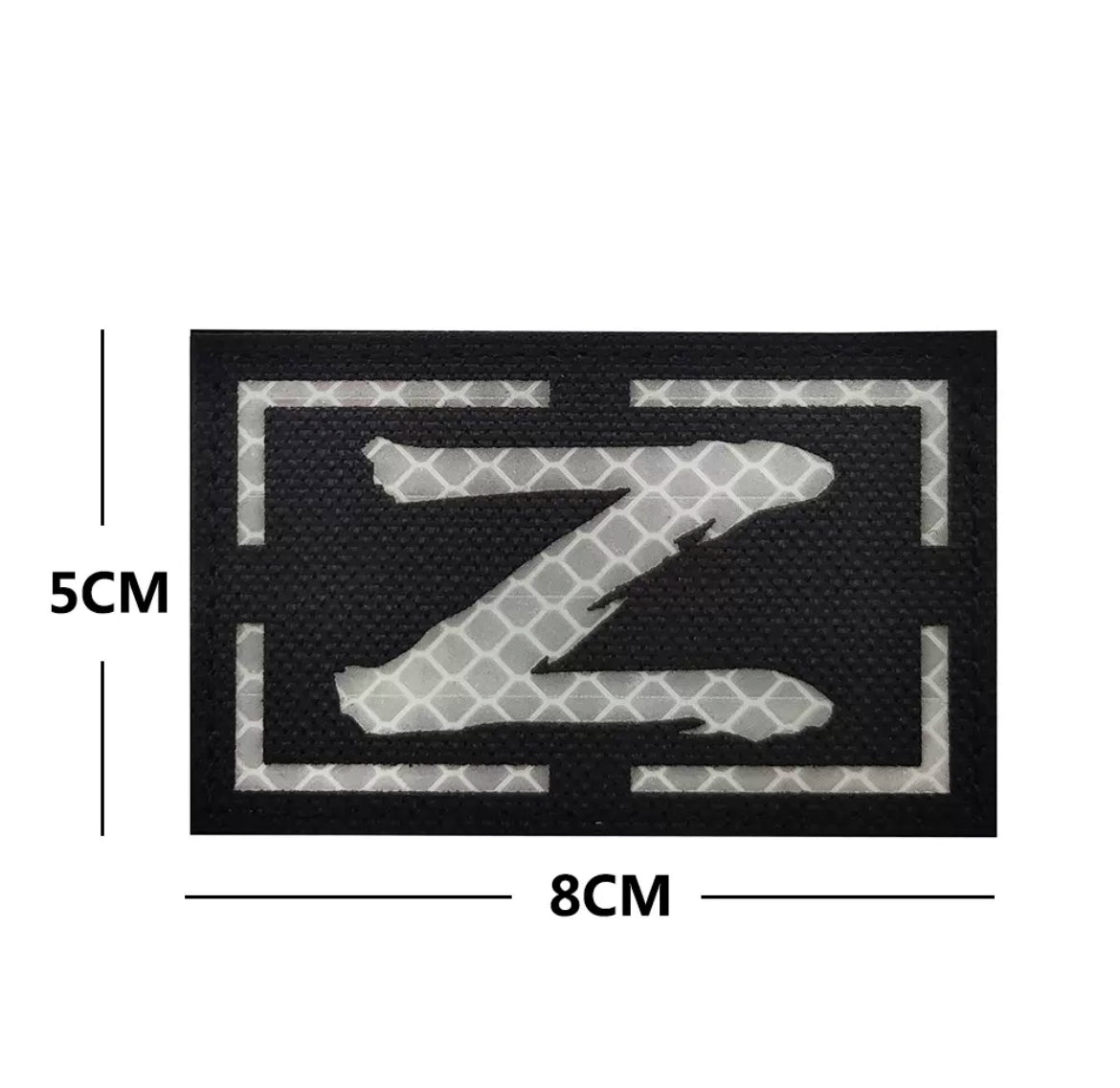 Russian Military Z-shaped V-shaped reflective fabric laser-cut armband Velcro patch