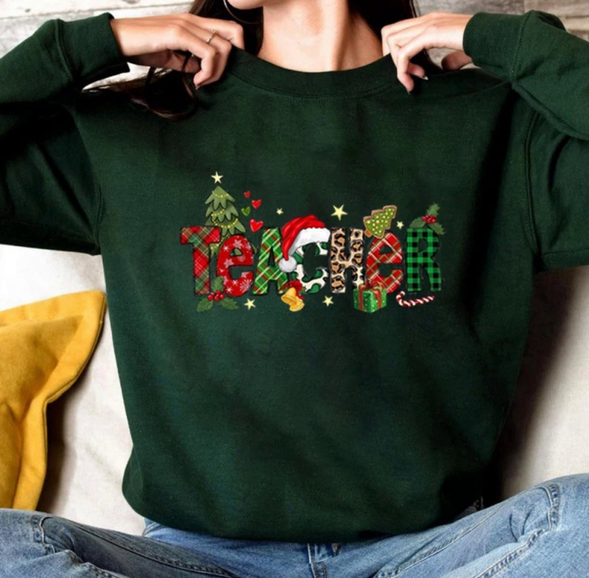 Women´s Xmas Teacher Graphics Sweatshirt