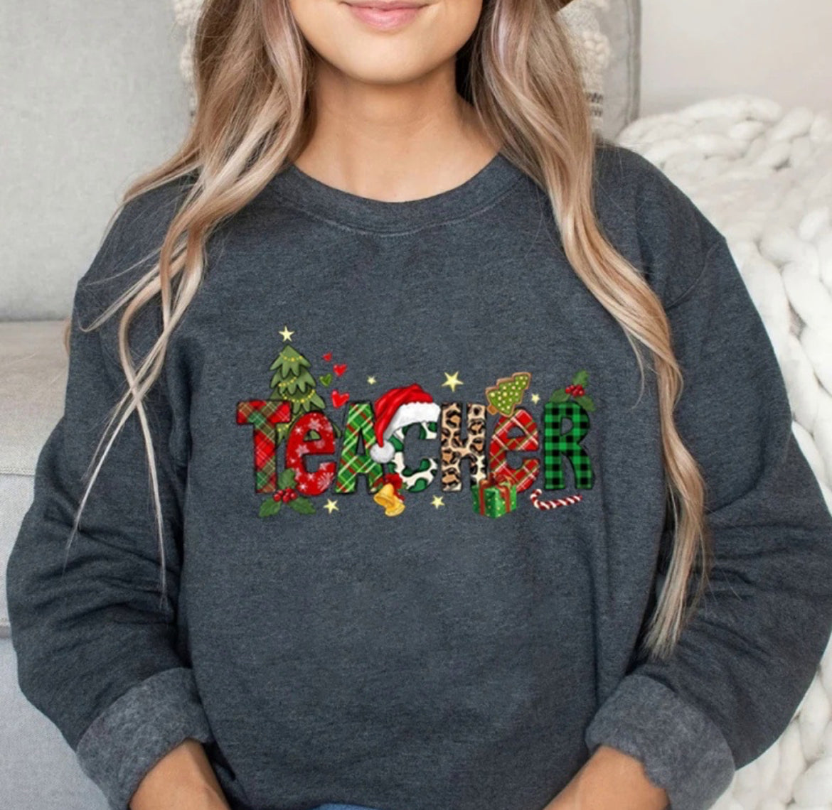 Women´s Xmas Teacher Graphics Sweatshirt