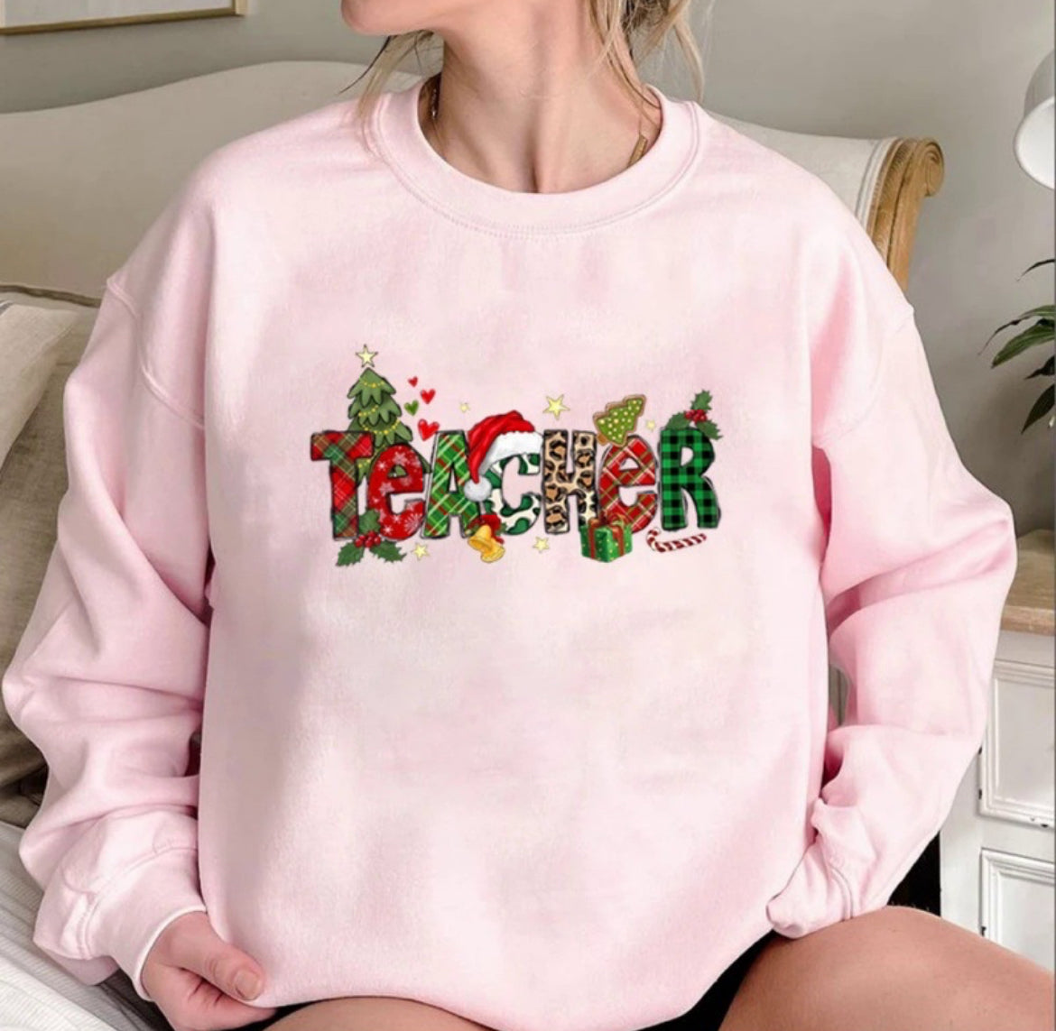 Women´s Xmas Teacher Graphics Sweatshirt