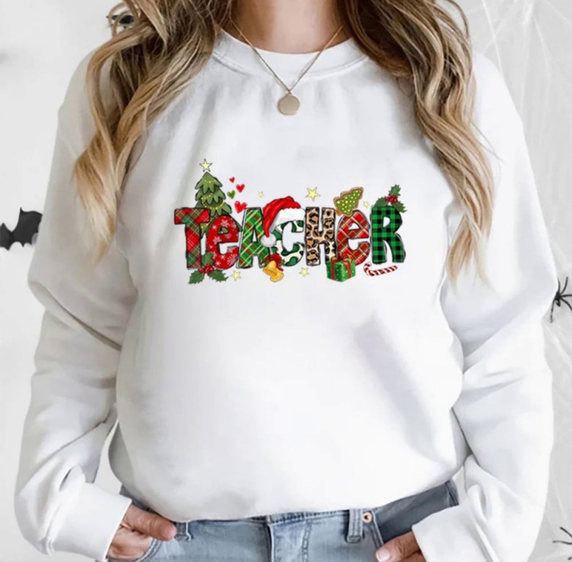 Women´s Xmas Teacher Graphics Sweatshirt