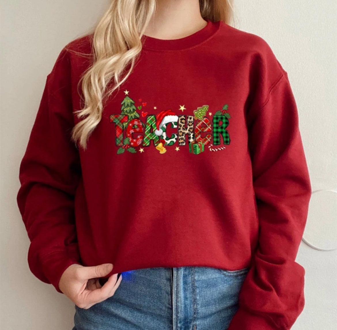 Women´s Xmas Teacher Graphics Sweatshirt