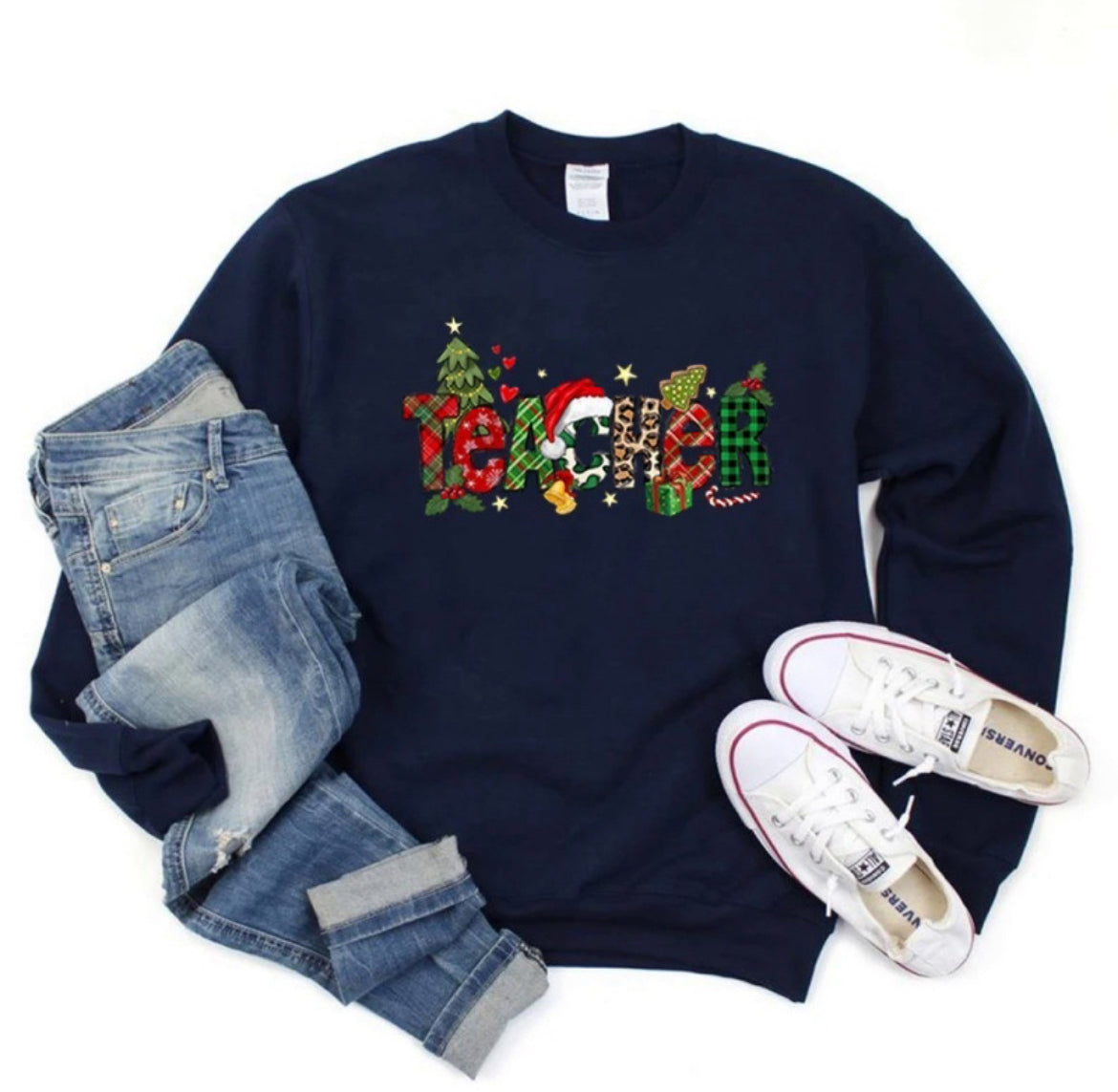 Women´s Xmas Teacher Graphics Sweatshirt