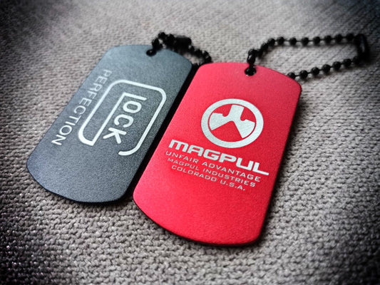 Glock MAGPUL MGP aluminum laser engraving key dog tag