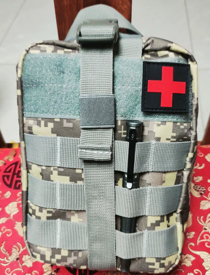 First Aid Molle Pouch EMT Pouch Detachable Tactical Medical Bag (filled)