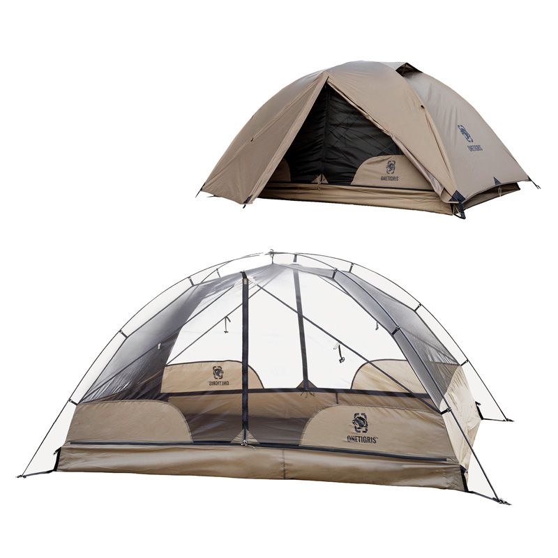 OneTigris Coyote Brown 3-Season Easy Setup Instant 2-Person Camping Tent