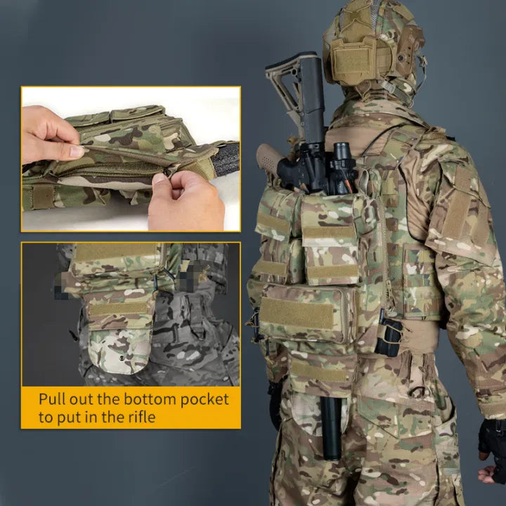 IDOGEAR Tactical Pouch Bag Zip On Panel W/ Mag Pouch for AVS JPC2.0 CPC Vest 3573