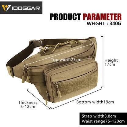 IDOGEAR Tactical Fanny Pack Waist Bag Camo Waist Pack Gear Tactical Pouch 3544