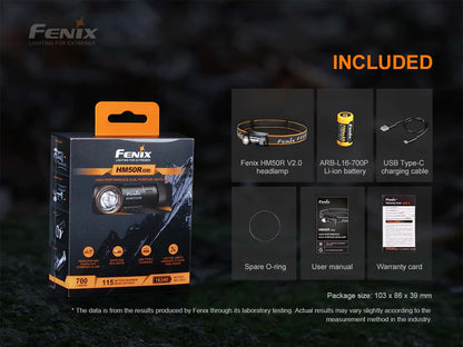 FENIX HM50R V2.0 RECHARGEABLE HEADLAMP