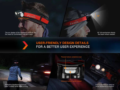 FENIX HM65R-DT DUAL SPOTLIGHT HEADLAMP