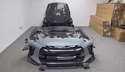Half Glossy Carbon Fiber Top Secret Style Body Kit for Nissan R35 GTR 2008-2022