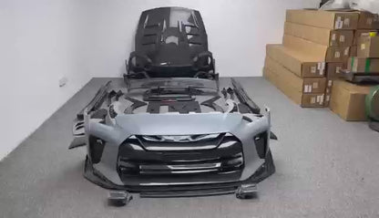 Half Glossy Carbon Fiber Top Secret Style Body Kit for Nissan R35 GTR 2008-2022