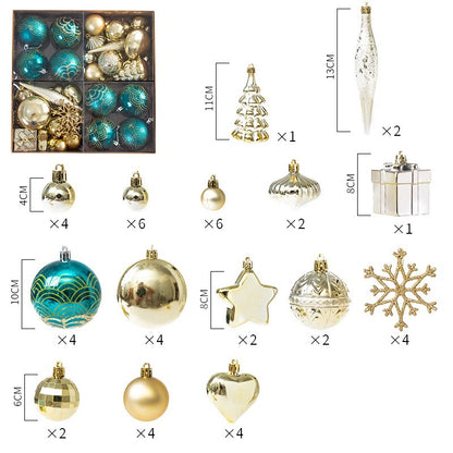 Weihnachtskugeln Ornamente für Weihnachtsbaum Neujahr Dekoration 48 Stück pro Set