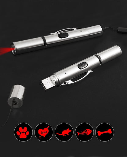 Laser Pointer LED Light Pointer Cat Toy Kitten Toy Dog Toy USB Charging 5 Switchable Patterns