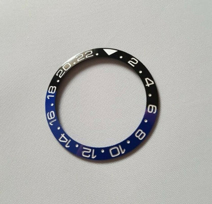 Lünetteneinlage aus Keramik blau/schwarz "Batman" kompatibel mit GMT-Master