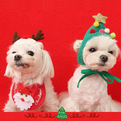 Cute Christmas New Year Pet Cap Hat Costumes for Puppy Dog Cat Warm Decor